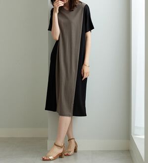 BELLUNA（ベルーナ）の「細見えを叶える！配色切替ワンピース（その他ワンピース）」｜詳細画像