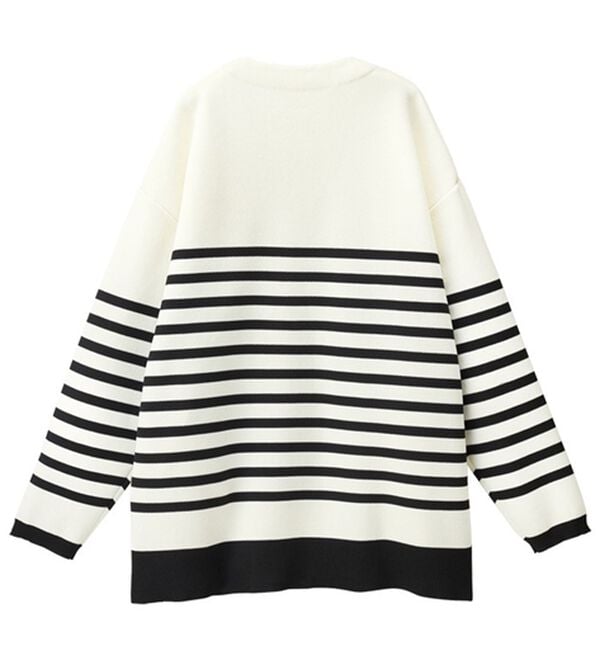 RANAN（ラナン）の「レトロボタンボーダーニットカーディガン（ニットカーディガン）」｜詳細画像