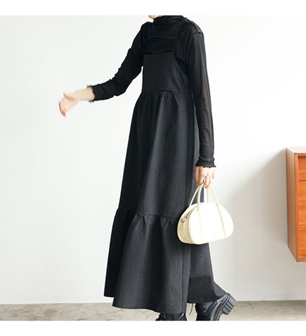 GeeRA（ジーラ）の「ふくれジャカードキャミワンピース（その他ワンピース）」｜詳細画像