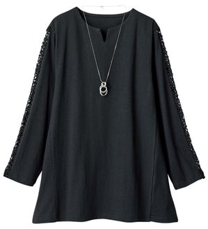 ルフラン（ルフラン）の「【ｋｉｒａｍｅｋ】コットン１００％プルオーバー（カットソー）」｜黒