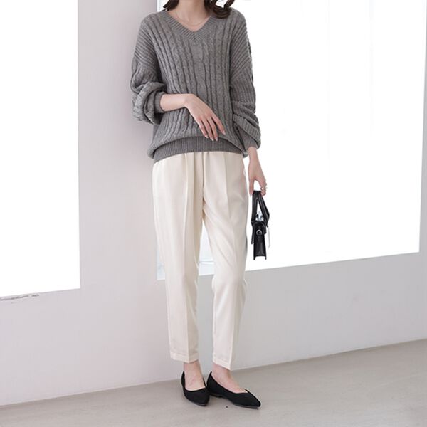 GeeRA（ジーラ）の「美脚とろみタックパンツ（フルレングスパンツ）」｜詳細画像