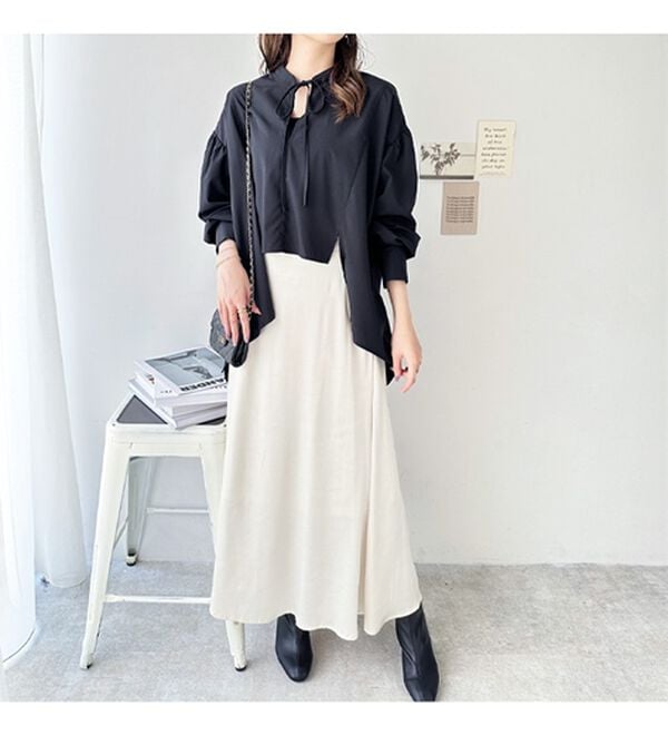 GeeRA（ジーラ）の「イレギュラーヘムスキッパーネックシャツ（シャツ）」｜詳細画像