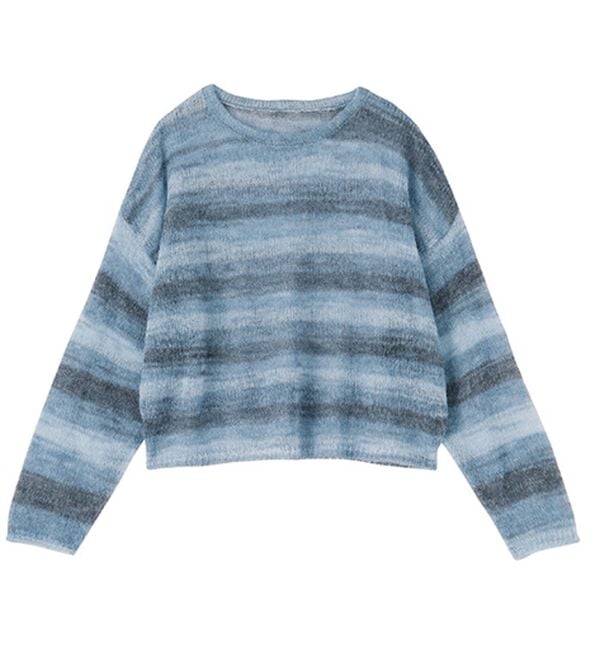 希少 薄手 90s perry ellis グラデーション ニット カットソー グラデーションシアーニットプルオーバー - ベルーナ【公式】