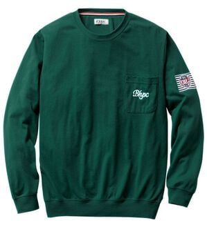 「＜ビバリーヒルズポロクラブ＞選べるブランドホームスーツ（メンズルームウェア）」｜グリーン[クルーネック]