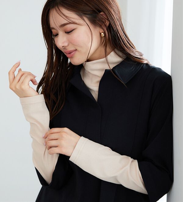 BELLUNA（ベルーナ）の「素肌想いの綿１００％シアープルオーバー（カットソー）」｜詳細画像