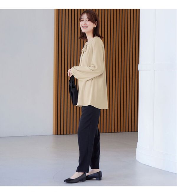 Viola e Viola（ヴィオラ エ ヴィオラ）の「【多機能付】細リボンブラウスチュニック（チュニック）」｜詳細画像