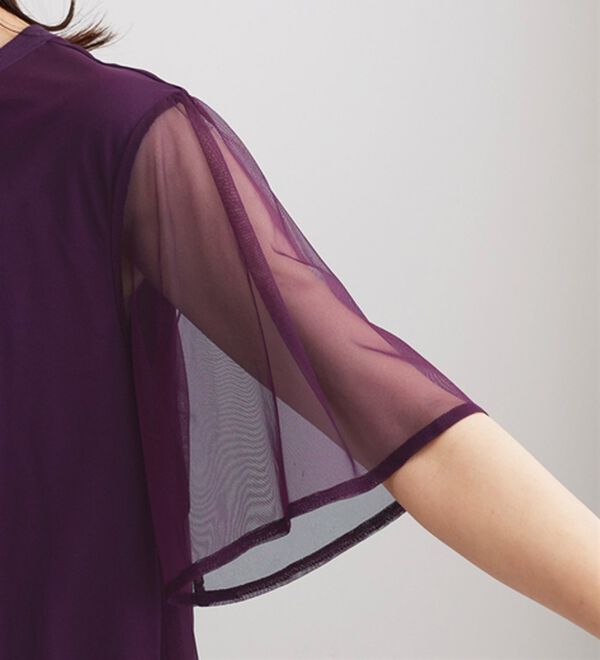 BELLUNA（ベルーナ）の「ふわり涼やか！チュール重ねチュニック（チュニック）」｜詳細画像