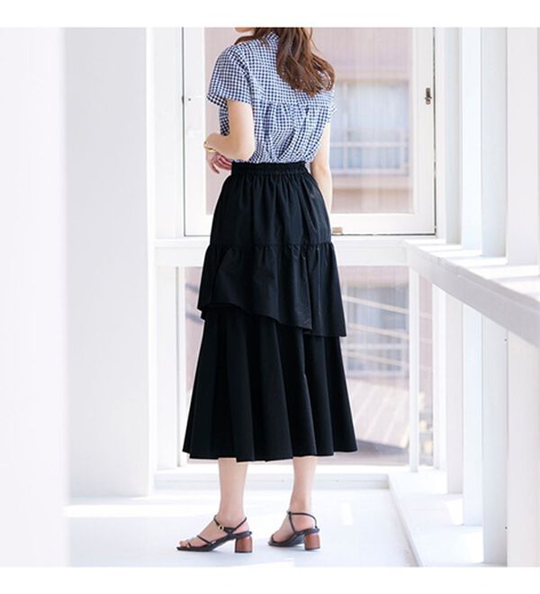 RANAN（ラナン）の「ひんやり！ランダムティアードスカート（ロングスカート）」｜詳細画像