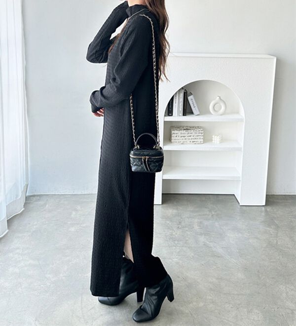 GeeRA（ジーラ）の「全骨格対応！選べるネックジャガードワンピ―ス（カットソーワンピース）」｜詳細画像