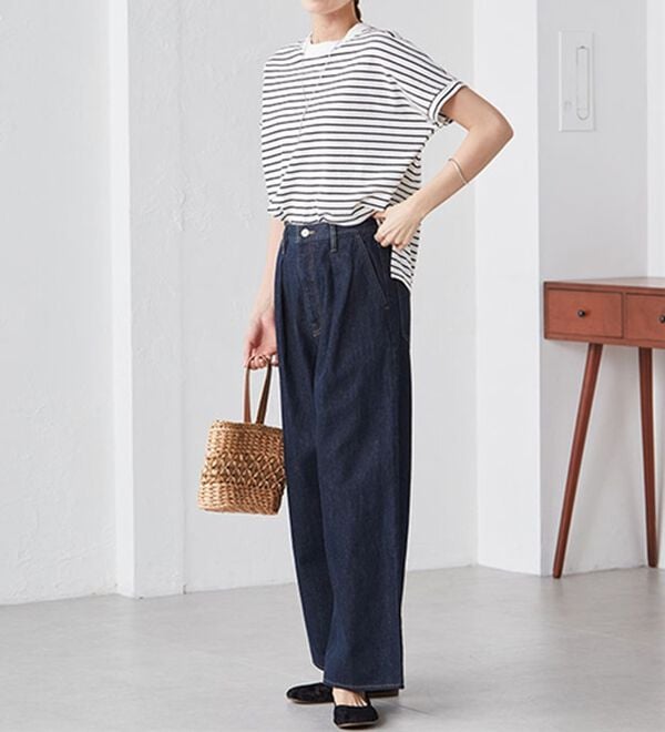 RANAN（ラナン）の「【選べる袖丈】＜BC＞綿100％プチハイネックＴシャツ（カットソー）」｜詳細画像