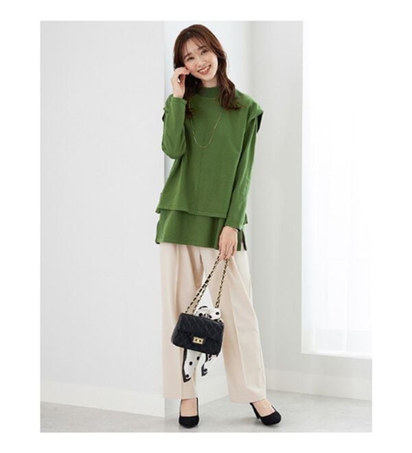 BELLUNA（ベルーナ）の「ベスト付ニットチュニックアンサンブル（アンサンブル）」｜詳細画像