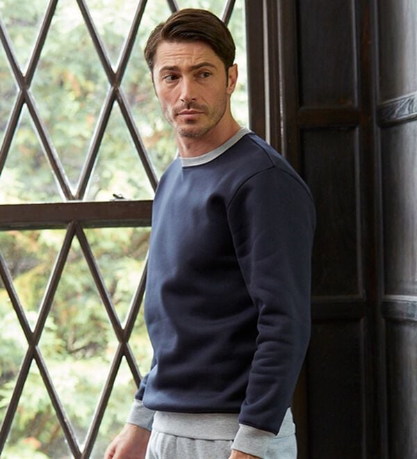 「＜シンプル＆プラス＞裏起毛スウェット上下セット（メンズルームウェア）」｜詳細画像