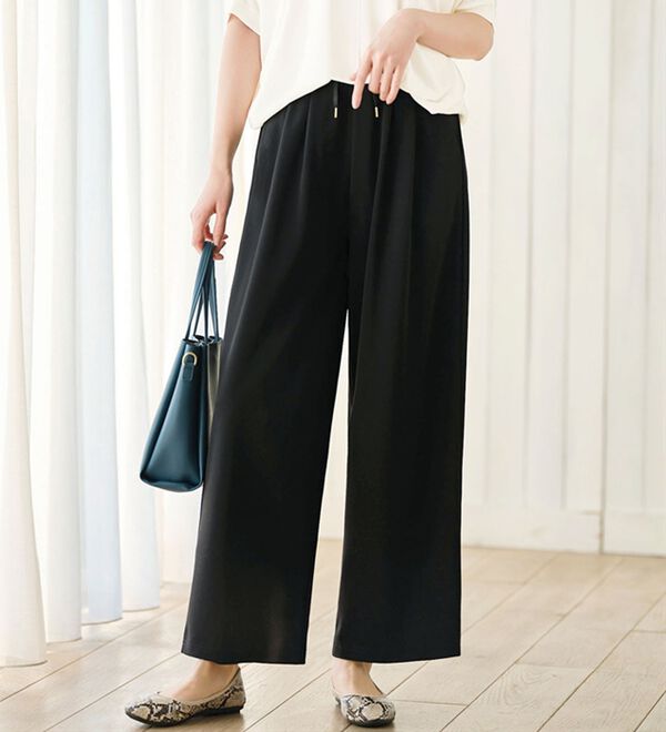 GeeRA（ジーラ）の「接触冷感！リラックスワイドパンツ（ワイドパンツ・ガウチョ）」｜詳細画像