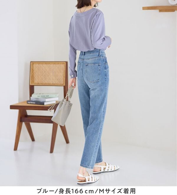 Viola e Viola（ヴィオラ エ ヴィオラ）の「柔らか綿１００％大人キレイTシャツ（カットソー）」｜詳細画像