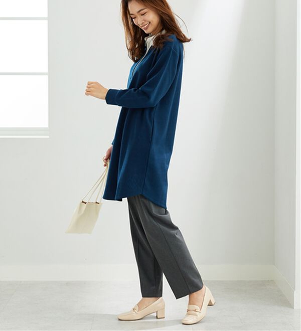 BELLUNA（ベルーナ）の「ボーダージャカード素材ラガーシャツワンピース（カットソーワンピース）」｜詳細画像