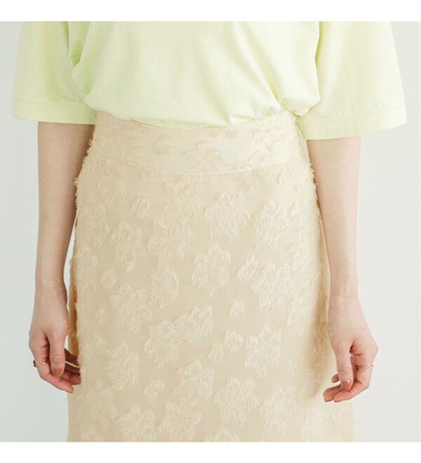 GeeRA（ジーラ）の「フリンジシアージャカードタイトスカート（ロングスカート）」｜詳細画像