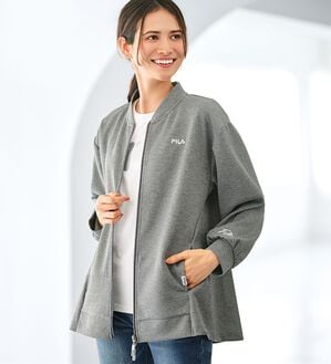BELLUNA（ベルーナ）の「＜ＦＩＬＡ＞とろみ素材ダブルジップブルゾン（ブルゾン）」｜詳細画像