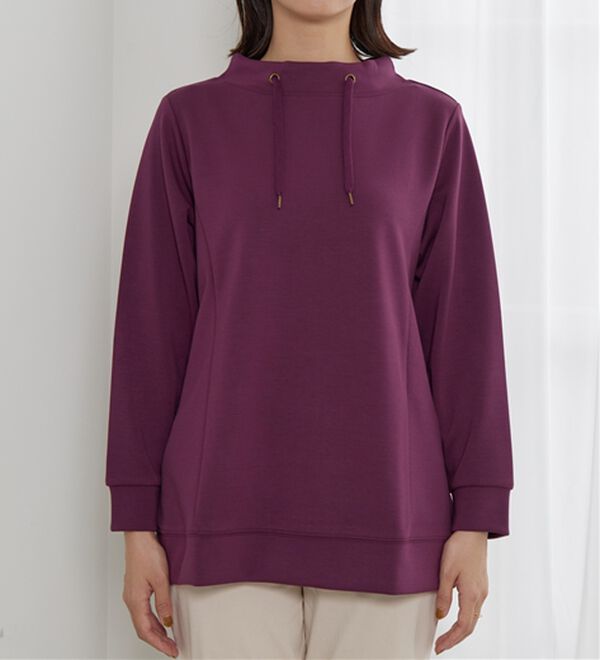 BELLUNA（ベルーナ）の「【新色追加】ワイドネックサイド切替プルオーバー（カットソー）」｜詳細画像