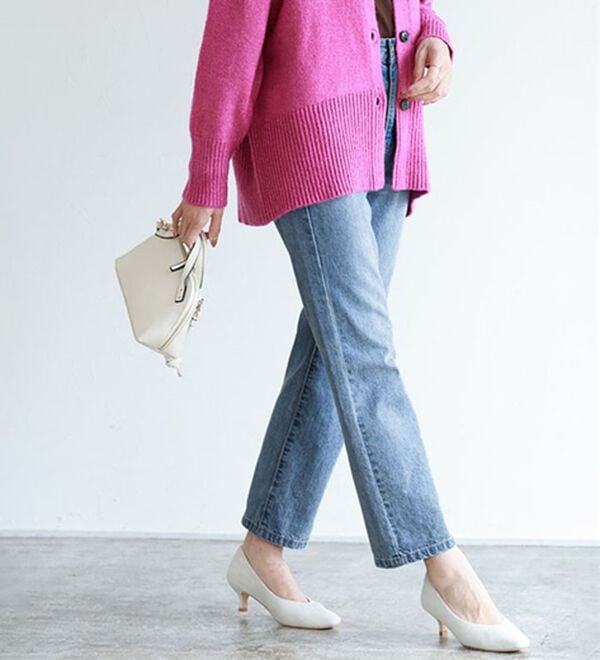 Pierrot（ピエロ）の「【選べる丈】ハイウエストストレートデニム（フルレングスパンツ）」｜詳細画像