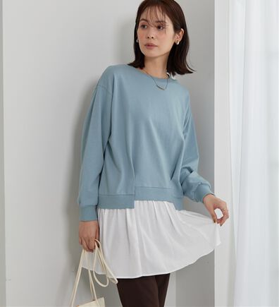 BELLUNA（ベルーナ）の「裏毛素材レイヤード風チュニック（チュニック）」