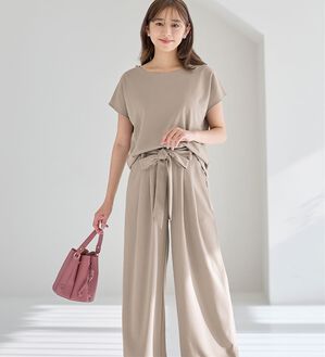 alotta（アロッタ）の「【２点セット】ひんやり涼しいこなれセットアップ（セットアップ）」｜詳細画像