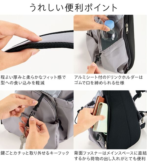 BELLUNA（ベルーナ）の「気がきく小回り優秀ボディバッグ（リュック）」｜詳細画像