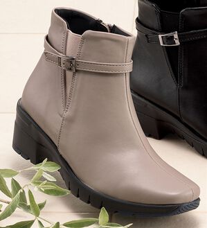 ルフラン（ルフラン）の「＜リフレッシュウォーク＞サイドゴア防水ショートブーツ（ブーツ）」｜グレージュ