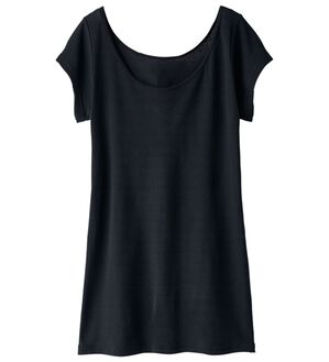 LAVIENNE（ラヴィエンヌ）の「【ムレ嫌いさん必見！】綿１００％涼しいフレンチスリーブインナー＜さらりラボ＞（肌着・インナーウェア）」｜ブラック