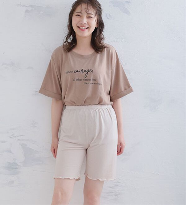 A HAPPY MARILYN（アハッピーマリリン）の「【３Ｌ～８Ｌ】＜選べる丈＞なめらかシルクタッチぺチパンツ（肌着・インナーウェア）」｜詳細画像