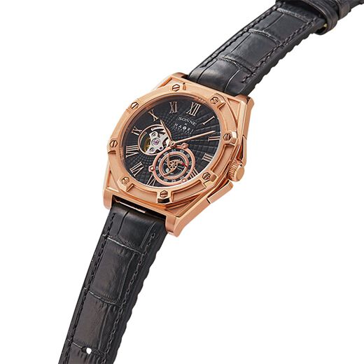 SONNEゾンネ クロノグラフ メンズ腕時計 HI001BK #258