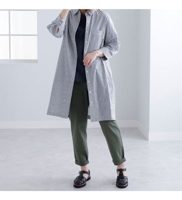 BELLUNA（ベルーナ）の「＜ｓｏｒａｆｕｋｕ＞柔らか綿100％シャツワンピース（シャツワンピース）」｜詳細画像