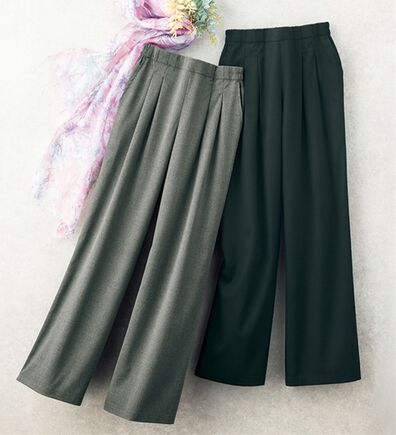 ルフラン（ルフラン）の「【２本組】日本製　紡ぎ和。イージーパンツ（その他パンツ）」