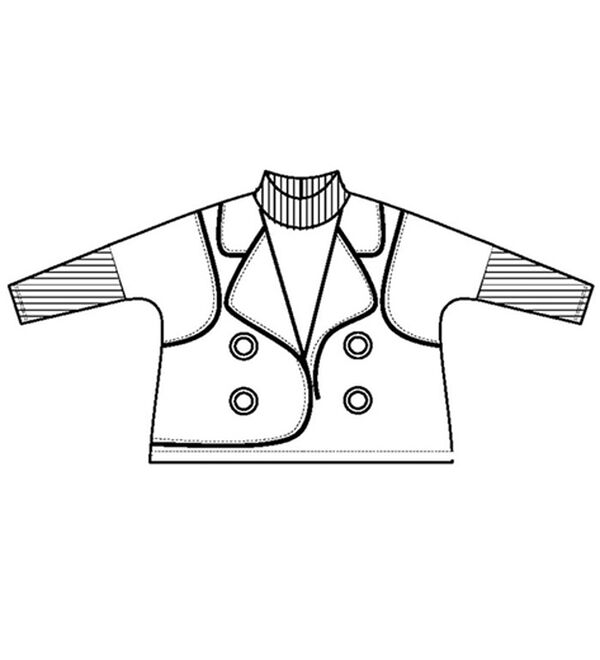 BELLUNA（ベルーナ）の「ジャケット風プリントドルマンプルオーバー（カットソー）」｜詳細画像