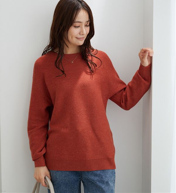 BELLUNA（ベルーナ）の「ラメ調もちもちニットプルオーバー（ニット・セーター）」｜詳細画像