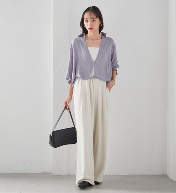 RANAN（ラナン）の「2WAYサテンスキッパーシャツ（シャツ）」｜詳細画像