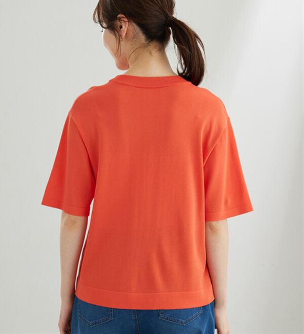 BELLUNA（ベルーナ）の「【快適Ｌａｂ．】シャリ冷！洗える多機能ニットＴシャツ（ニット・セーター）」｜詳細画像