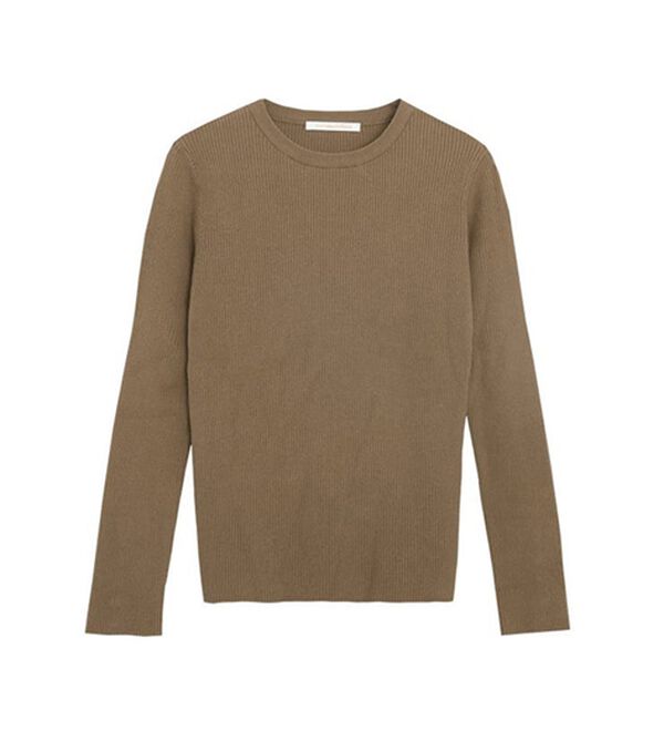 Pierrot（ピエロ）の「【選べるネック】袖ボタンリブニット（ニット・セーター）」｜詳細画像