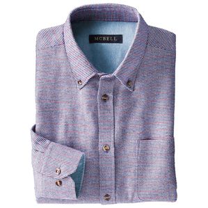 「＜マクベル＞新感覚大人の暖か起毛シャツ（メンズシャツ）」｜パープル