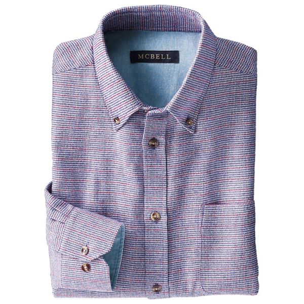 「＜マクベル＞新感覚大人の暖か起毛シャツ（メンズシャツ）」｜パープル