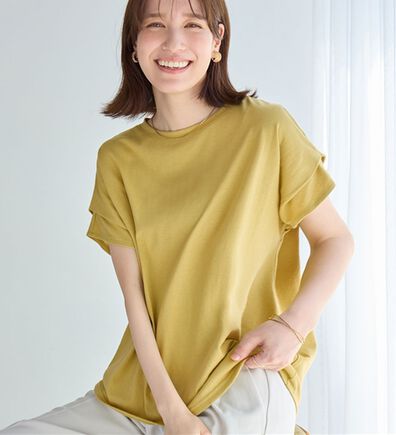 Viola e Viola（ヴィオラ エ ヴィオラ）の「脱普通！すっきり見え大人の上品Ｔシャツ（Tシャツ）」