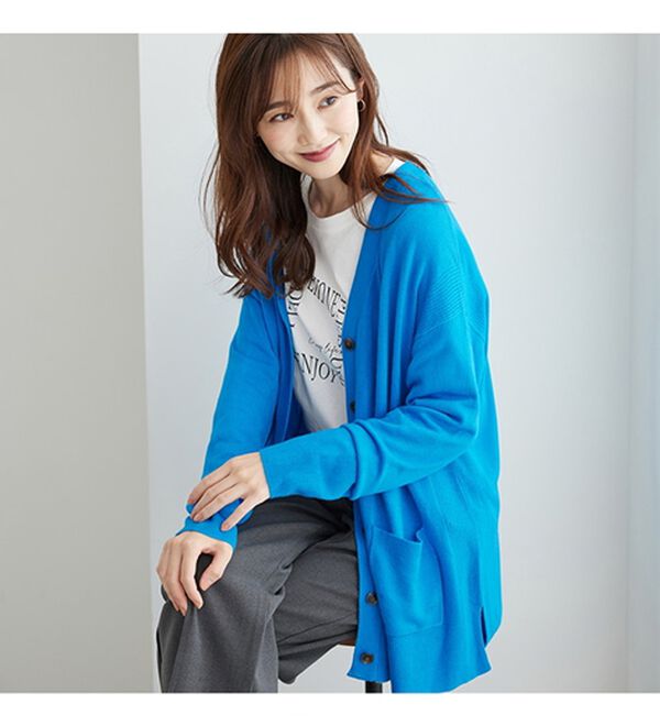 BELLUNA（ベルーナ）の「ふんわりカシミヤタッチニットカーディガン（ニットカーディガン）」｜詳細画像