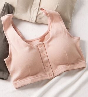 LAVIENNE（ラヴィエンヌ）の「素肌よろこぶオーガニックコットン前開きブラ（ブラジャー）」｜スイートピンク