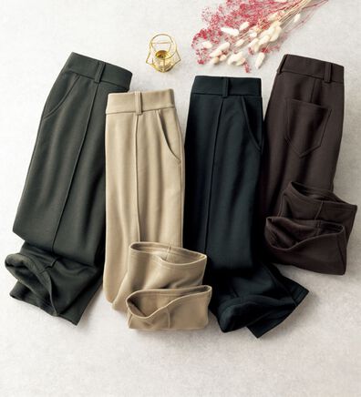 ルフラン（ルフラン）の「【４本組】すらっと見え裏ファー楽ちんパンツ（フルレングスパンツ）」