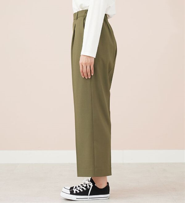 BELLUNA（ベルーナ）の「サラリ美脚見え！タック使いワイドパンツ（ワイドパンツ・ガウチョ）」｜詳細画像