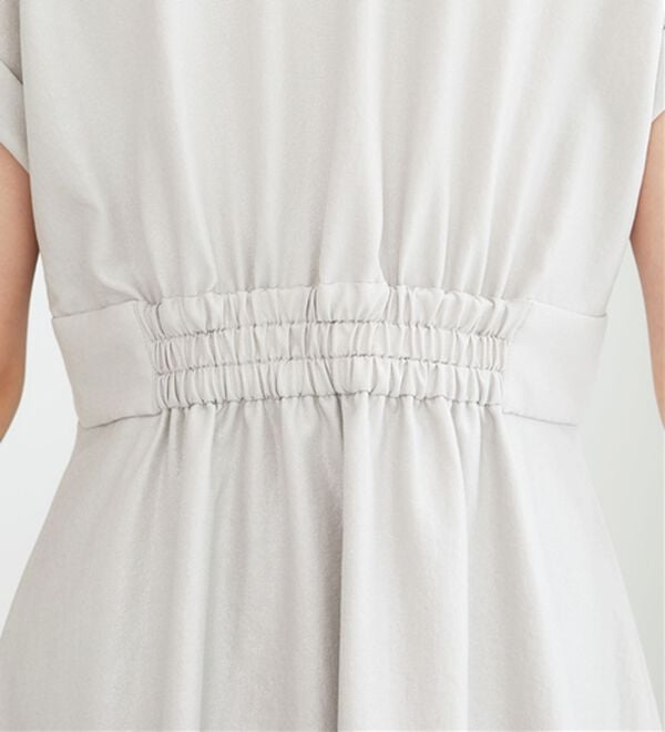 BELLUNA（ベルーナ）の「箔プリント麻調グリッターワンピース（その他ワンピース）」｜詳細画像