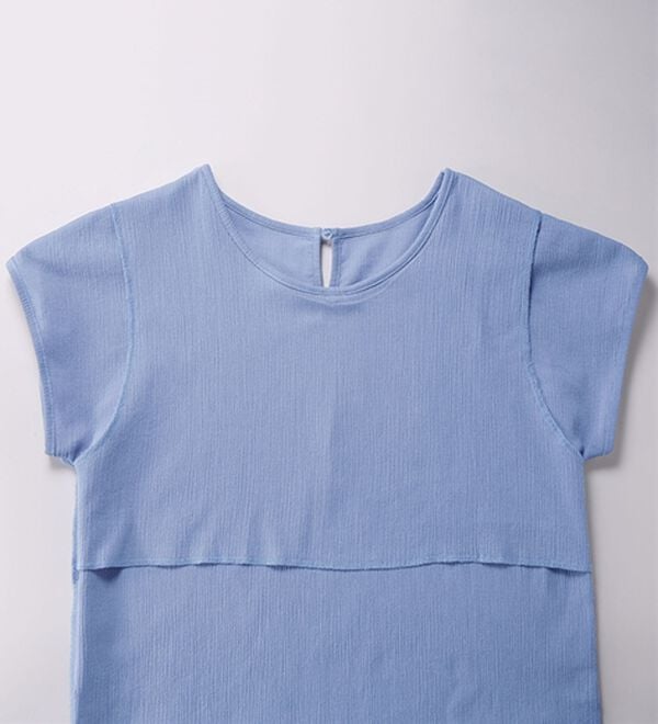 「サラッと涼しい楊柳ワンピース（パジャマ・ルームウェア）」｜詳細画像