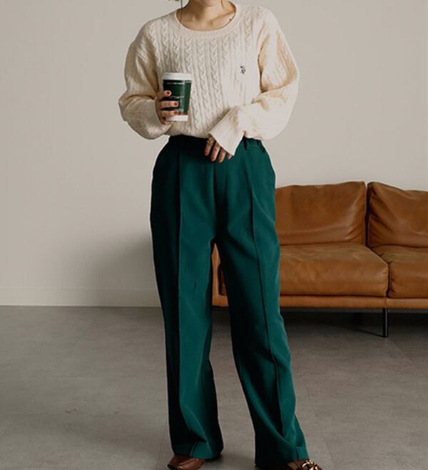 RANAN（ラナン）の「＜U.S.POLO ASSN.ユーエスポロアッスン＞ ワンポイントケーブルニット（ニット・セーター）」｜詳細画像