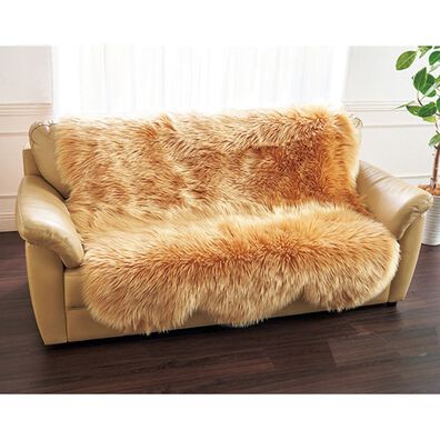iellio（イエリオ）の「ふかふかムートン調フリース＜韓国風インテリア・チェアカバー・ソファーカバー・ラグ・チェアパッド＞（ソファーカバー）」