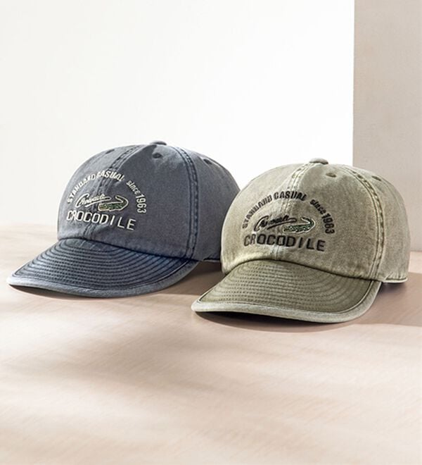 「＜クロコダイル＞風合い豊かな洗い加工帽子（メンズ帽子）」｜詳細画像