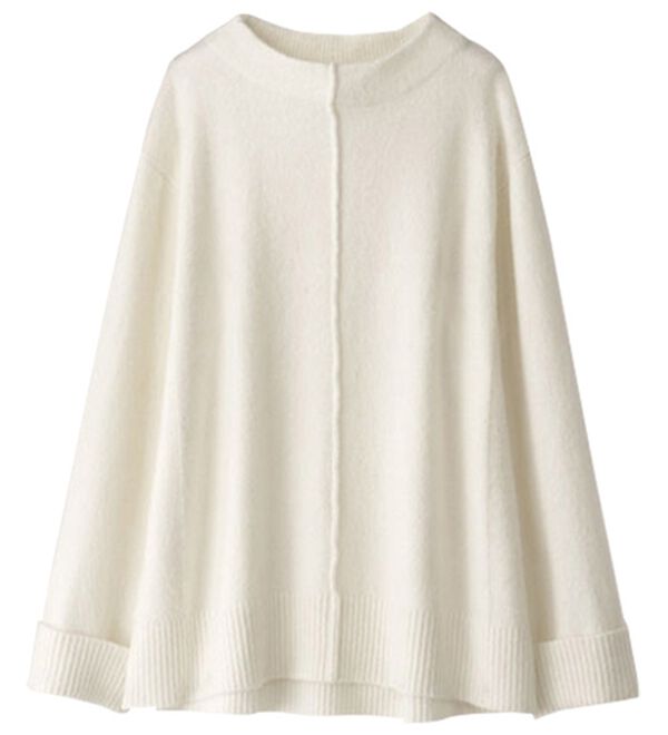 BELLUNA（ベルーナ）の「タック使いボトルネックセーター（ニット・セーター）」｜オフ白